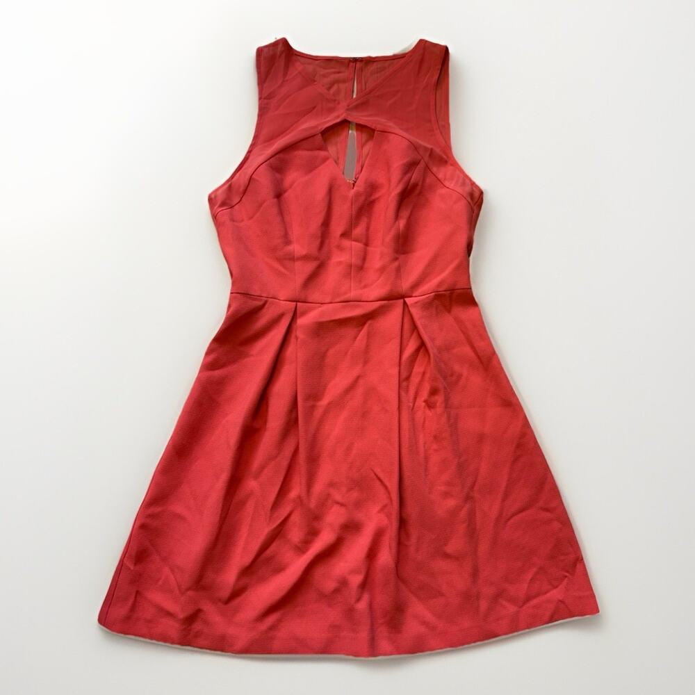 BCBGeneration Dress Women's Size 2 Orange Cut Out Above Knee Sleeveless